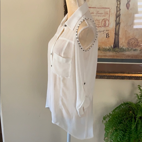 Bebe button down shirt, sz M - Picture 2 of 4